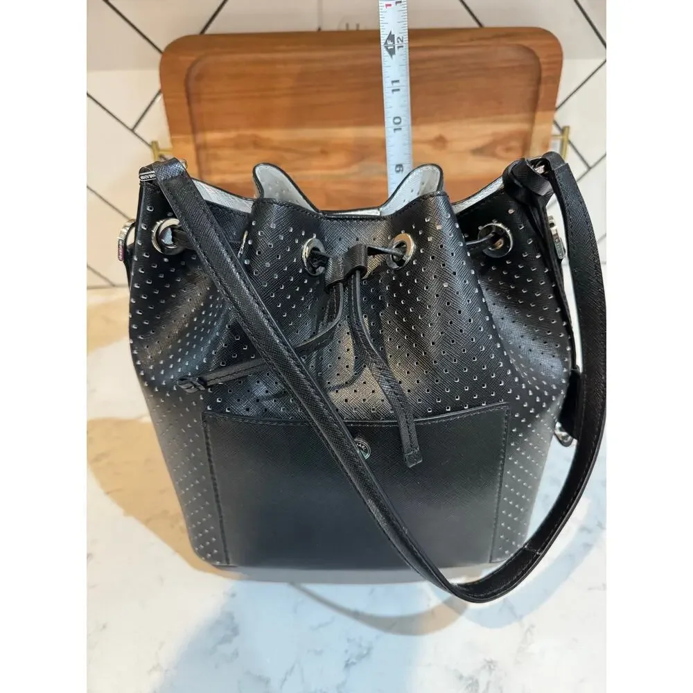 Michael Michael Kors Greenwich Medium Bucket Bag leather minimalist neutral